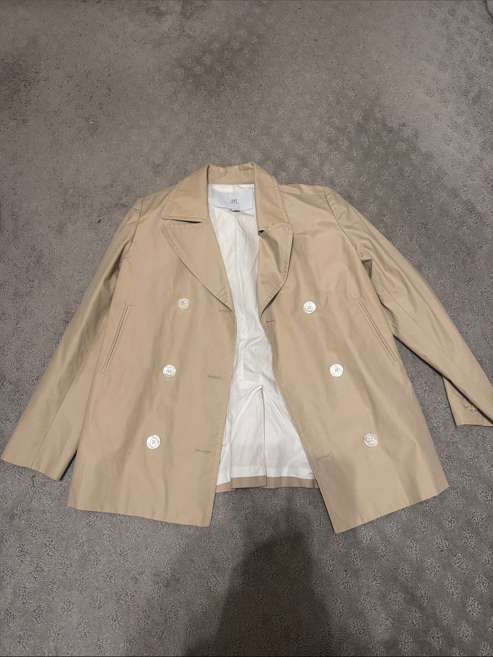 GAP Beige Double-Breasted Trench Coat